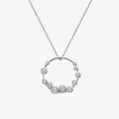 Hot Diamonds Silver Tender Wreath White Topaz Pendant Necklace DP1106