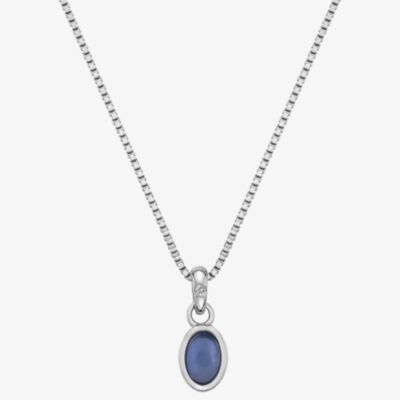 Hot Diamonds Blue Agate Birthstone Necklace - September DP762