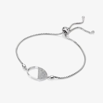 Hot Diamonds Horizon White Topaz Oval Bracelet DL602