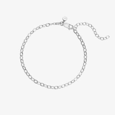 Hot Diamonds Sterling Silver Diamond Cut Oval Chain Bracelet DL701