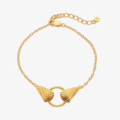 Hot Diamonds X Golden Edit Paris Gold Plated Diamond Linked Bracelet DL705