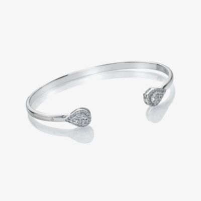 Hot Diamonds Glimmer White Topaz Teardrop Bangle DC179