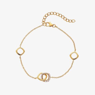 Hot Diamonds HD X GE Connected 18ct Gold Plated White Topaz Bracelet DL714