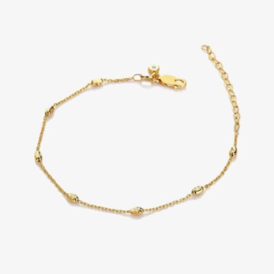 Hot Diamonds HD x Tasha Ghouri Gold Oval Bead Chain Bracelet DL684