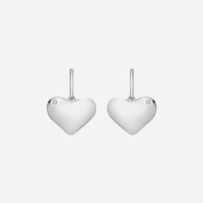 Hot Diamonds Desire Silver Diamond Heart Hook Drops Earrings DE780