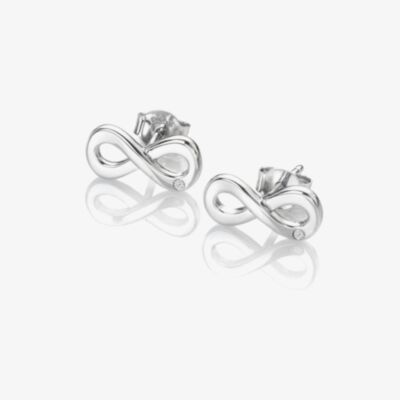 Hot Diamonds Amulets Silver Infinity Stud Earrings DE710