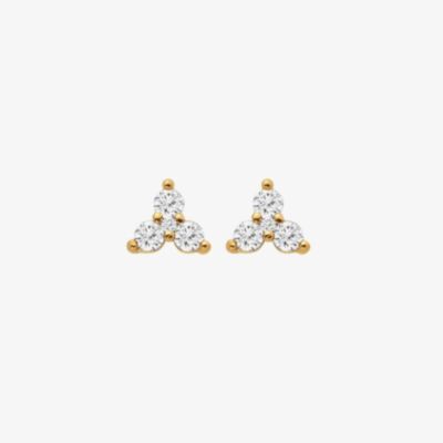 Hot Diamonds HD X Golden Edit White Topaz Stud Earrings DE759