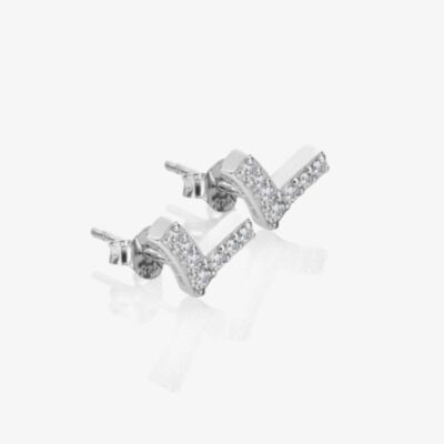 Hot Diamonds Silver Lustre White Topaz Stud Earrings DE877