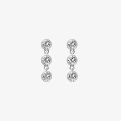 Hot Diamonds Tender White Topaz Triple Drop Earrings DE585