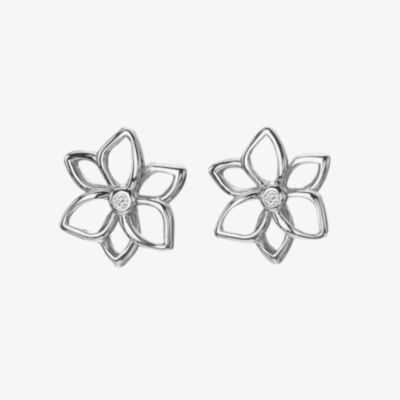 Hot Diamonds Amulet Silver Flower Stud Earrings DE711