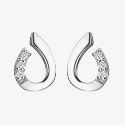 Hot Diamonds Most Loved Silver Teardrop Stud Earrings DE729