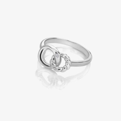 Hot Diamonds Willow Rope Silver Ring DR289