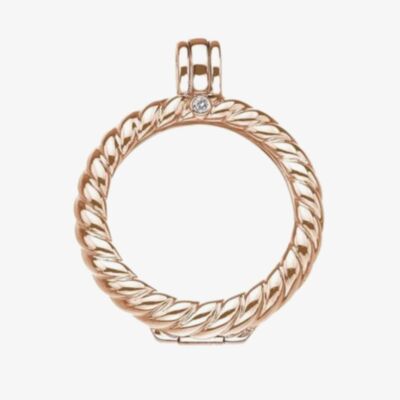 Hot Diamonds Emozioni Sorrento Rose Gold Plated 25mm Coin Keeper EK021