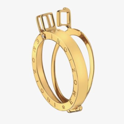 Hot Diamonds Emozioni Yellow Gold Plated 33mm Coin Keeper EK026