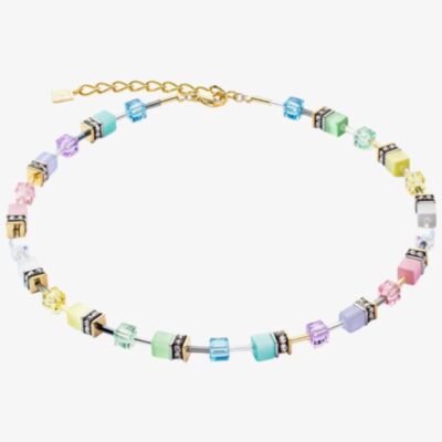 Coeur De Lion GeoCUBE Iconic Gentle Multicolour Crystal Necklace 2838/10-1576