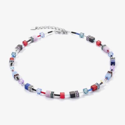 Coeur De Lion GeoCUBE Iconic Royal Multi Colour Multi Stone Necklace 2838/10-0330