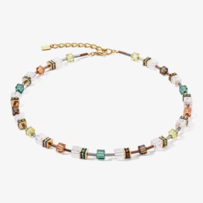 Coeur De Lion GeoCUBE Iconic Multi Stone Nature Necklace 3018/10-0911