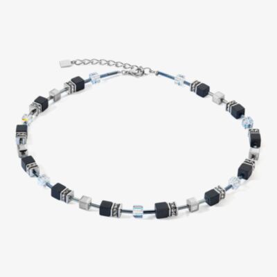 Coeur De Lion GeoCUBE Monochrome Multi Stone Necklace 4018/10-1318