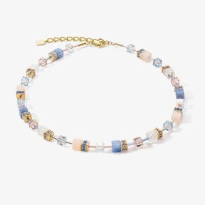 Coeur De Lion GeoCUBE Pastel Multi Stone Multi Coloured Necklace 4605/10-0720