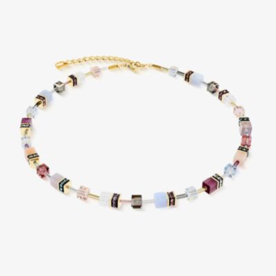 Coeur De Lion GeoCUBE Iconic Precious Golden Blush Necklace 4905/10-1924