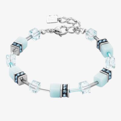 Coeur De Lion Ladies GeoCUBE Ice Blue Square Crystal Bracelet 4020/30-2020
