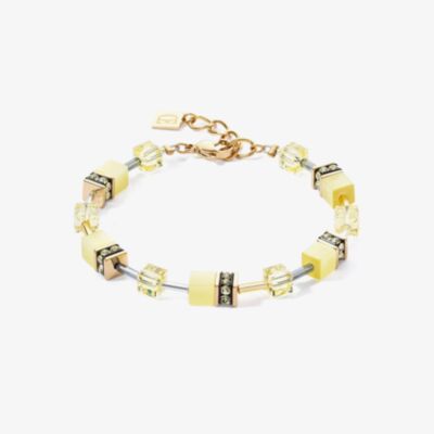 Coeur De Lion GeoCUBE Iconic Gold Tone Mono Gold Bracelet 4020/30-0120