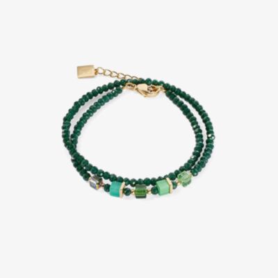 Coeur De Lion Joyful Colours Green Multi Stone Bead Bracelet 4464/30-0500
