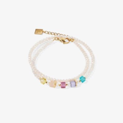 Coeur De Lion Joyful Colours Gold Tone Multi Coloured Bead Bracelet 4464/30-1522