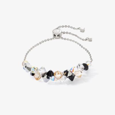 Coeur De Lion Silver Tone Crystal Multi Stone Bracelet 4639/30-1318