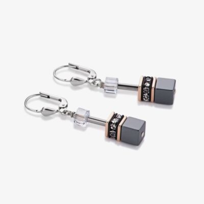 Coeur De Lion GeoCUBE Grey Dropper Earrings 4015/20-0730