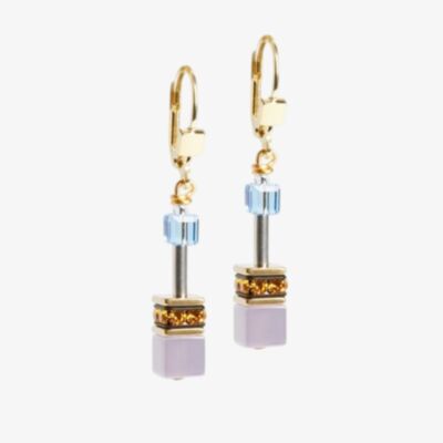 Coeur De Lion Ladies GeoCUBE Multicoloured Drop Earrings 2838/20-1516