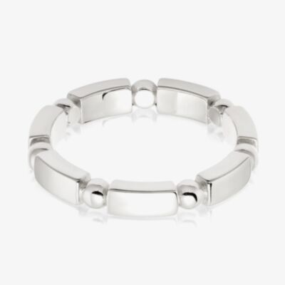 Daisy London Stacked Sterling Silver Chunky Ring SRB9004_SLV