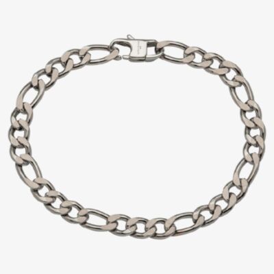 Unique Stainless Steel Figaro Chain Bracelet LAB-182/21CM