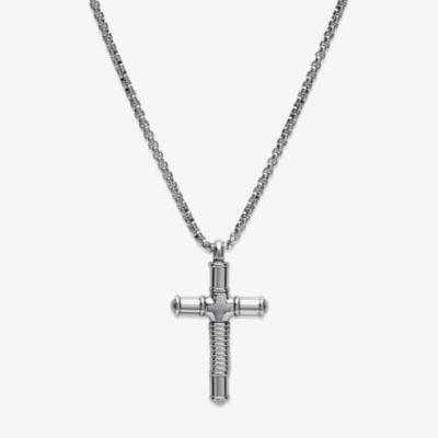 Unique Stainless Steel Cross Necklace AN-112/50CM