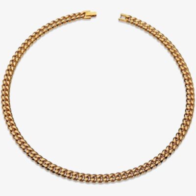 Unique Gold Tone Matte Curb Chain LAK-202/50CM
