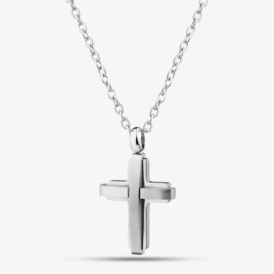 Unique Stainless Steel Cross Pendant AN-143/50CM