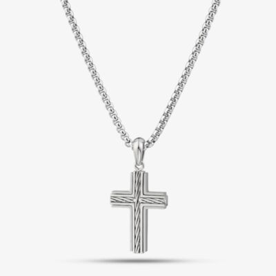 Unique Stainless Steel Cross Pendant AN-181/50CM