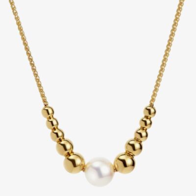 Jersey Pearl Coast Gold Plated Pearl Pebble Necklace COAN-YG