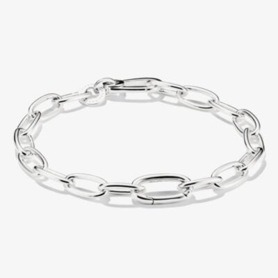 THOMAS SABO Charm Club Connect Silver Wide Oval Link Charm Bracelet C1204-001-21