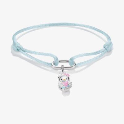 THOMAS SABO Hello Kitty Angel Charm and Blue Textile Bracelet A2244-M07-1-L24V