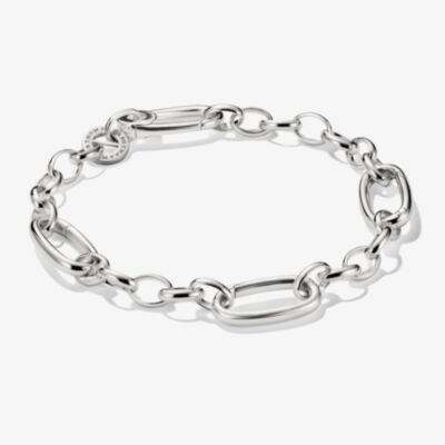 THOMAS SABO Charm Club Connect Silver Plated Three Link Charm Bracelet C1203-M02-21