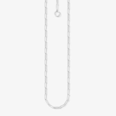 THOMAS SABO Sterling Silver Paperlink Chain Charm Necklace X0254-001-21