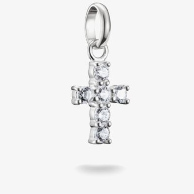 THOMAS SABO Charm Club Connect Silver Cubic Zirconia Cross Charm CC1206-051-14