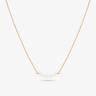 Sif Jakobs Gold Plated Perla Cinque 5X Five Pearl Necklace SJ-N2735-P-YG
