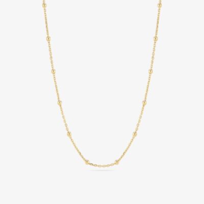Sif Jakobs Gold Sfere Beaded Chain Necklace SJ-N2748-YG