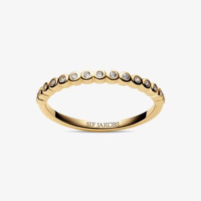 Sif Jakobs Gold Plated Sarzana Cubic Zirconia Ring SJ-R2750-CZ-YG