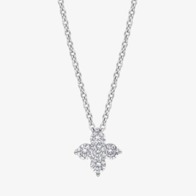 Diamonfire Sterling Silver Cubic Zirconia Flower Pendant Necklace P5569