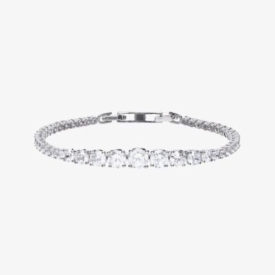 Diamonfire Silver Graduated Cubic Zirconia Tennis Bracelet B5203