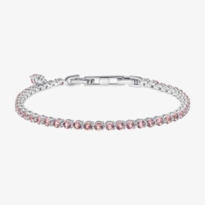 Diamonfire Sterling Silver Pink Cubic Zirconia Tennis Bracelet B5613