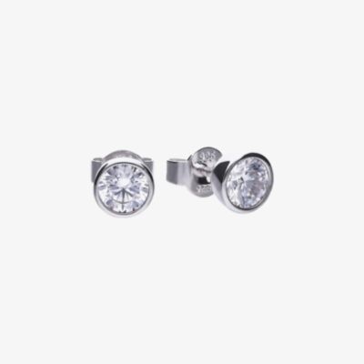 Diamonfire Silver 0.50ct Round Cubic Zirconia Stud Earrings E6628